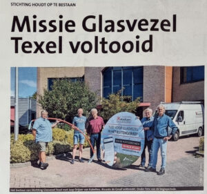 Missie Glasvezel Texel voltooid