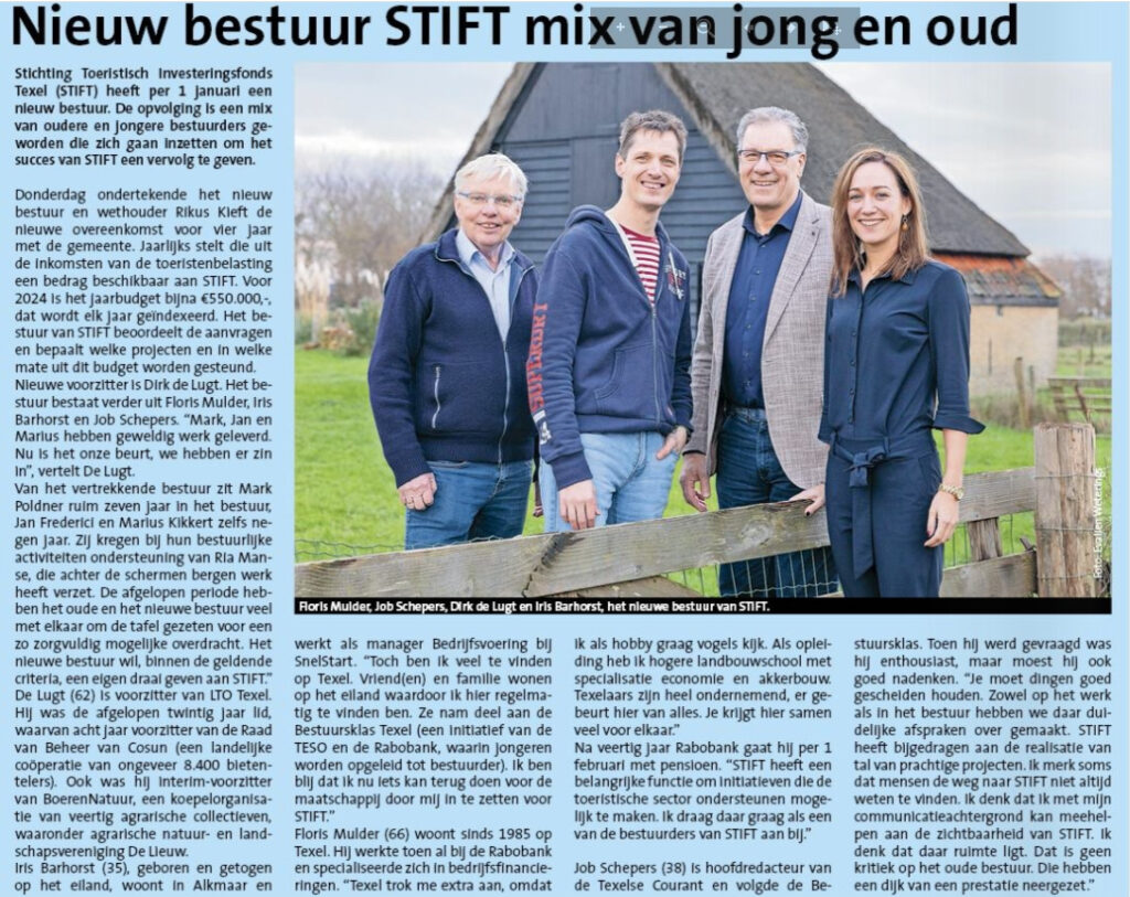 Nieuw Bestuur Stift